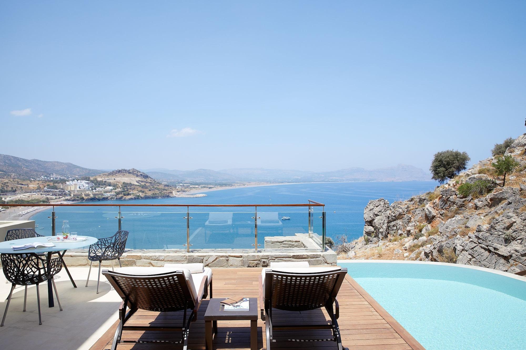 Lindos Blu Luxury Hotel-Adults Only Bagian luar foto
