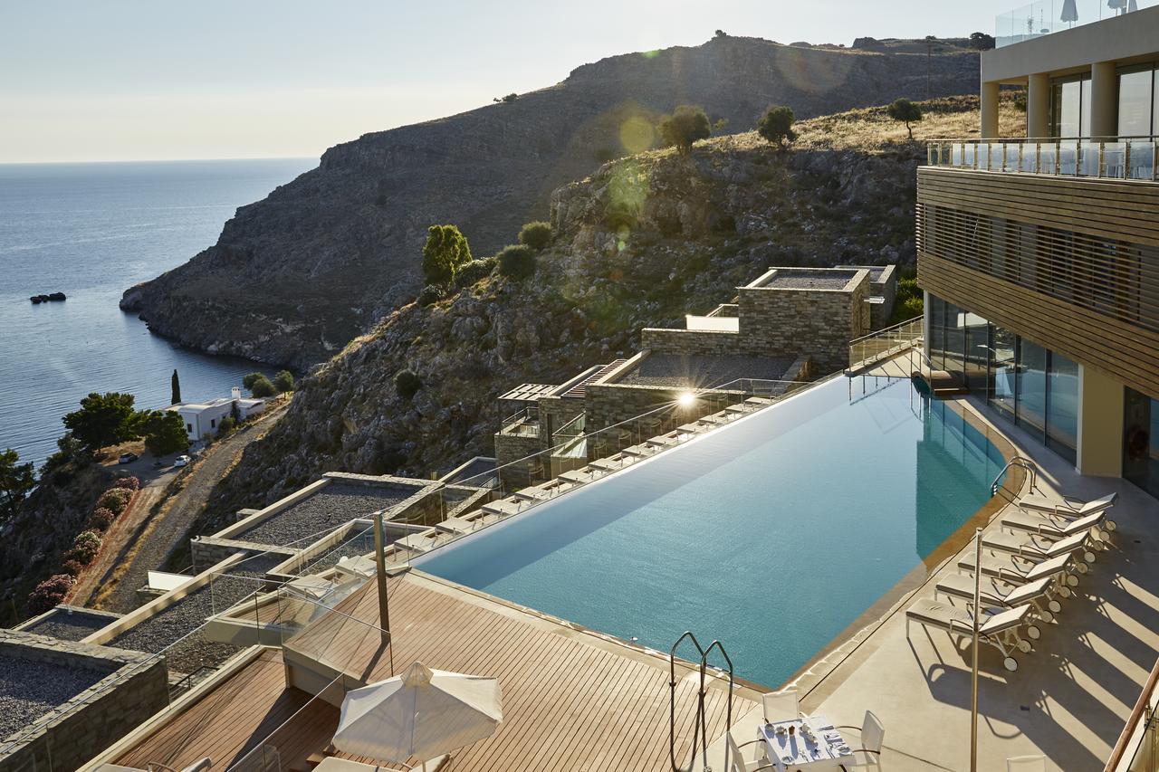 Lindos Blu Luxury Hotel-Adults Only Bagian luar foto